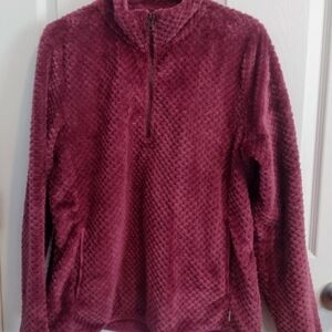 Avalanche Plush Zip Pullover in Deep Purple
